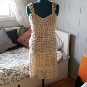 Crochet Drop Waist Festival Dress M